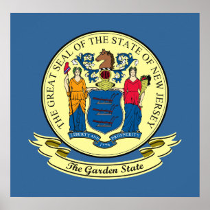New jersey Seal Poster
