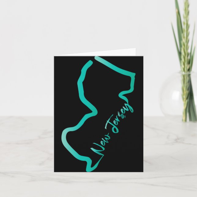 New Jersey Shirt Jersey Graphic Tees For Women. Me Kort (Framsida)