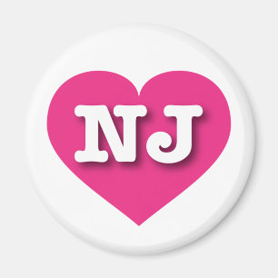New jersey Shock rosa Heart - I kärlek NJ Magnet