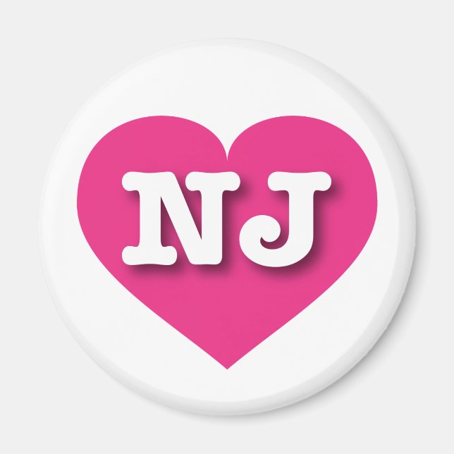 New jersey Shock rosa Heart - I kärlek NJ Magnet (Framsidan)