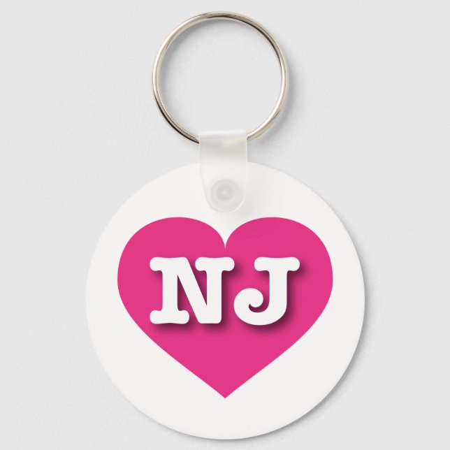 New jersey Shock rosa Heart - I kärlek NJ Nyckelring (Framsida)
