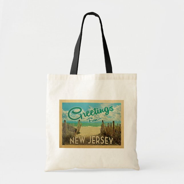 New jersey Shore Beach Vintage resor Tygkasse (Framsidan)