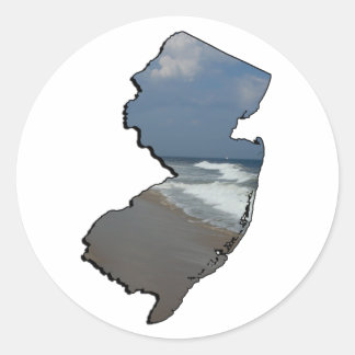 New jersey Shore State-kontur Runt Klistermärke