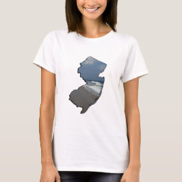 New jersey Shore State-kontur Tee Shirt