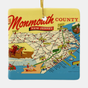 New jersey Shore-vykort Julgransprydnad Keramik