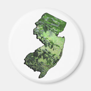 New jersey-skogslandets kontur magnet