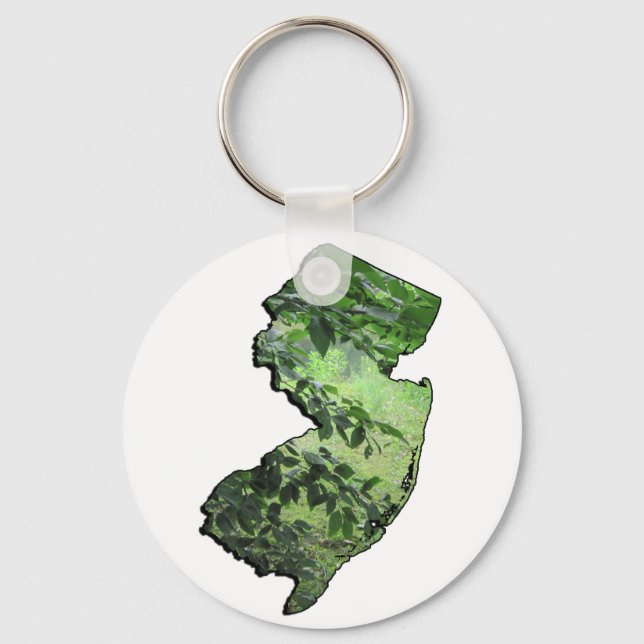 New jersey-skogslandets kontur nyckelring (Framsida)