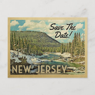 New Jersey Spara datum Berg Flod Snö Meddelande Vykort