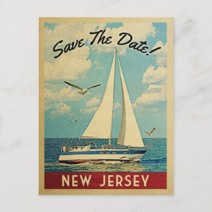 New jersey sparar datum för sjöbåtens nautiska far meddelande vykort