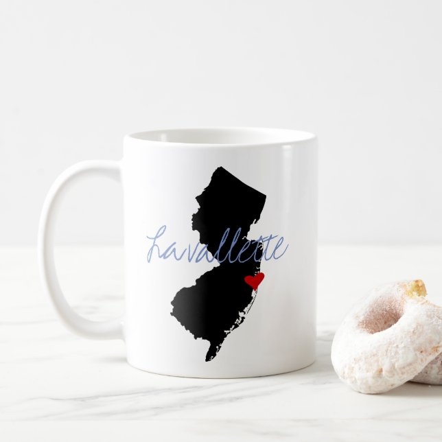 New jersey stad med hjärta kaffemugg (Med munk)