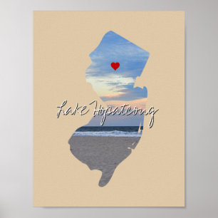 New jersey State Photo infoga och namn Poster