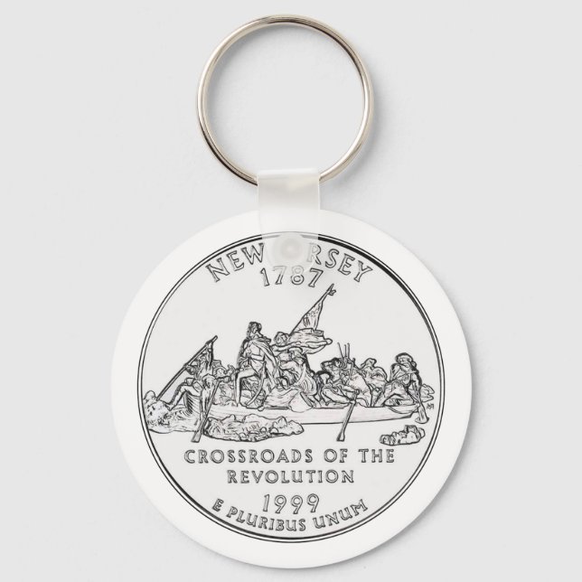 New Jersey State Quarter Nyckelring (Framsida)
