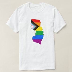 New Jersey State Stolthet HBTQ Framsteg Stolthet T Shirt