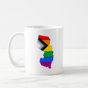 New Jersey State Stolthet HBTQ Progress Stolthet Kaffemugg
