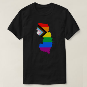 New Jersey State Stolthet HBTQ Progress Stolthet T Shirt