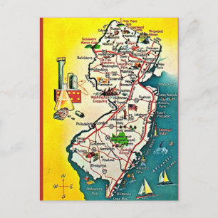 New Jersey State Vintage vykort