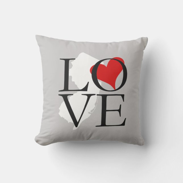 New jersey-staten Kärlek Pillow Kudde (Framsida)