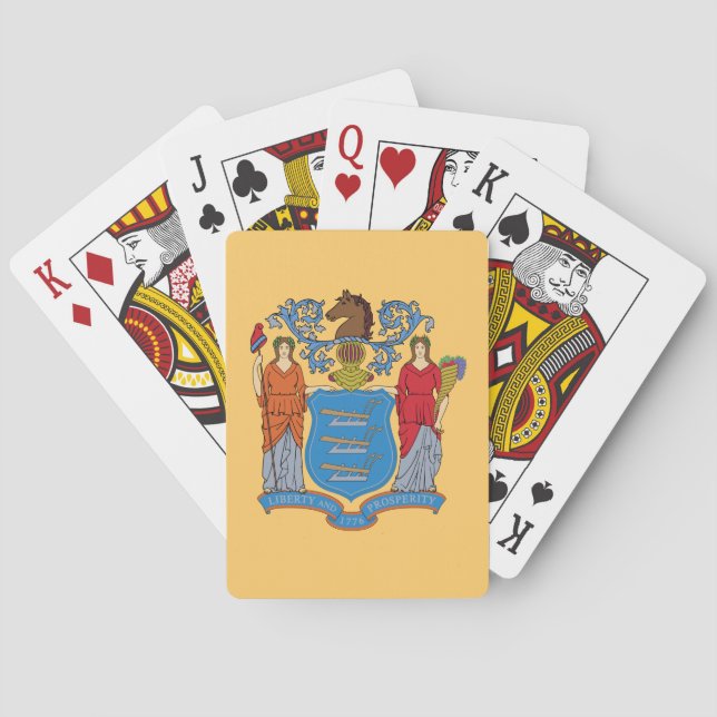New jersey Statlig flagga Casinokort (Baksidan)