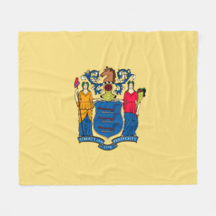 New jersey Statlig flagga design Fleecefilt