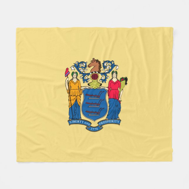 New jersey Statlig flagga design Fleecefilt (Framsidan (Horisontell))