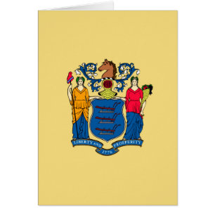 New jersey Statlig flagga design Hälsningskort