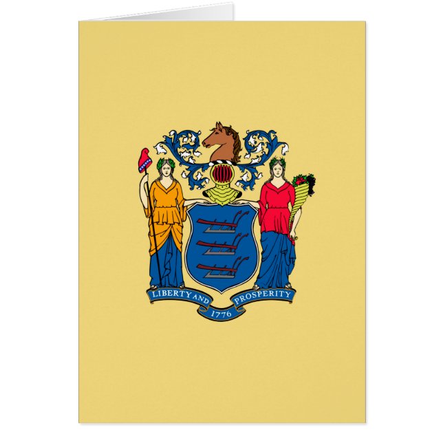 New jersey Statlig flagga design Hälsningskort (Framsidan)