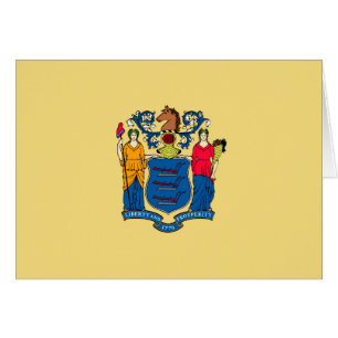 New jersey Statlig flagga design Hälsningskort