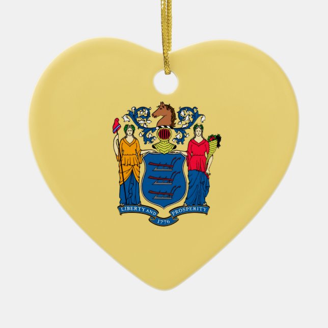 New jersey Statlig flagga design Julgransprydnad Keramik (Framsidan)