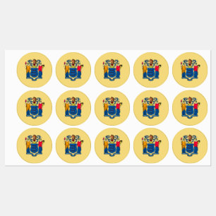 New jersey Statlig flagga design Klistermärke