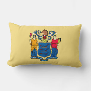 New jersey Statlig flagga design Lumbarkudde