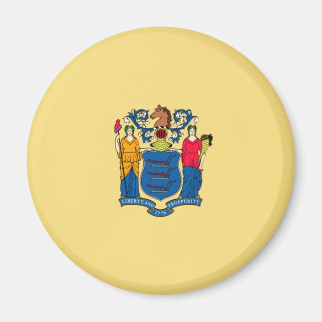 New jersey Statlig flagga design Magnet (Framsidan)