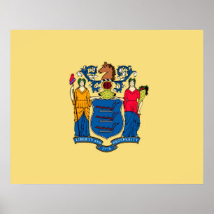 New jersey Statlig flagga design Poster