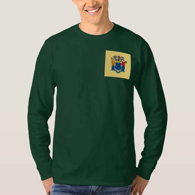 New jersey Statlig flagga design Tee Shirt (Framsida)