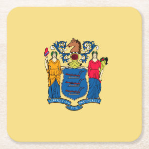New jersey Statlig flagga design Underlägg Papper Kvadrat
