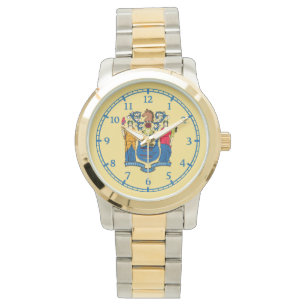 New jersey Statlig flagga Dial Design Armbandsur