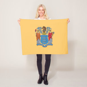 New jersey Statlig flagga Fleecefilt