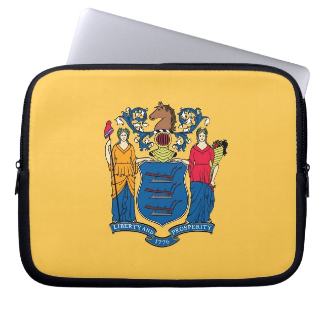 New jersey Statlig flagga Laptop sleeve (Framsidan)