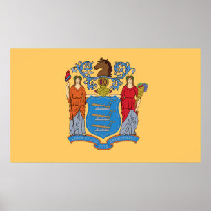 New jersey statlig flagga poster