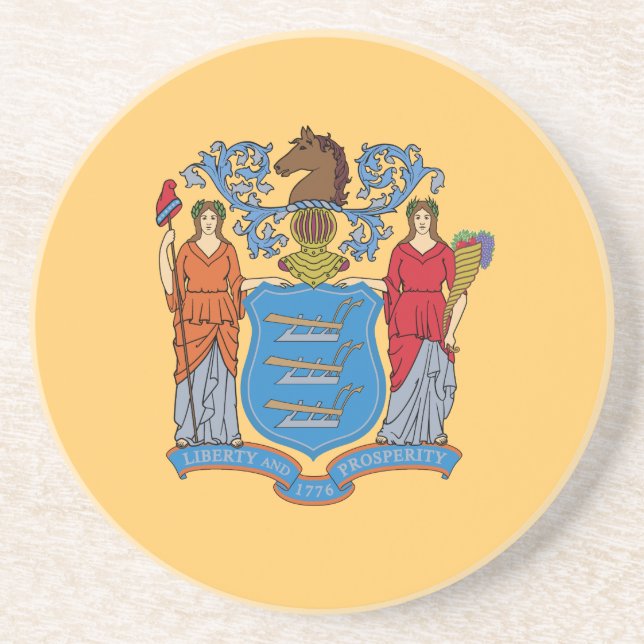 New jersey Statlig flagga Underlägg (Framsidan)