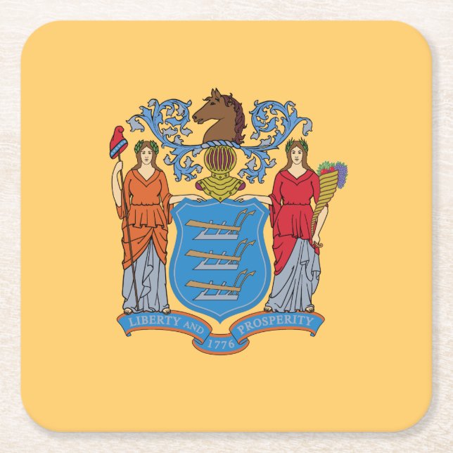 New jersey Statlig flagga Underlägg Papper Kvadrat (Framsidan)