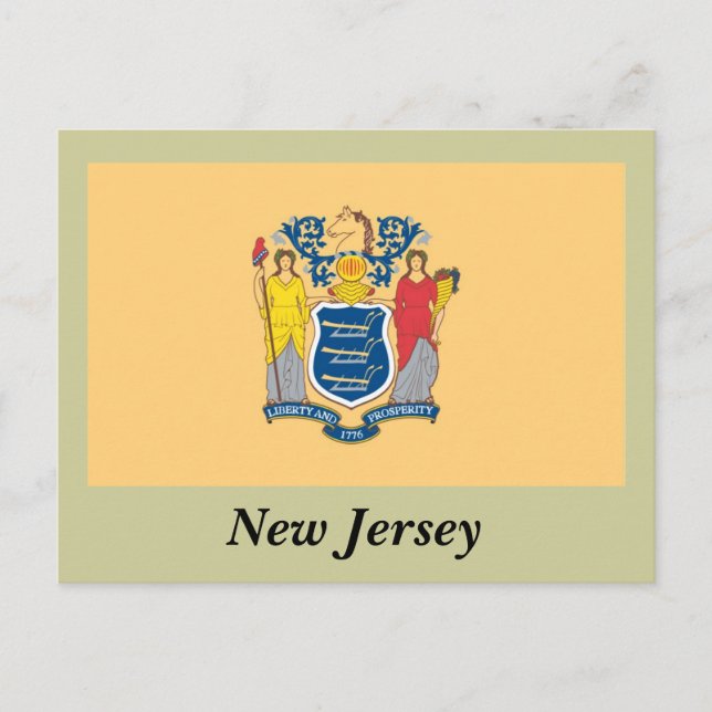 new jersey Statlig flagga Vykort (Framsida)