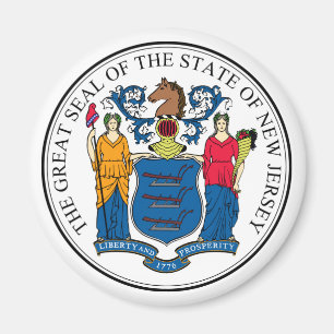 New jersey statsälamerika, offentlig symbol flagga magnet