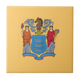 New Jersey statsflagga Kakelplatta