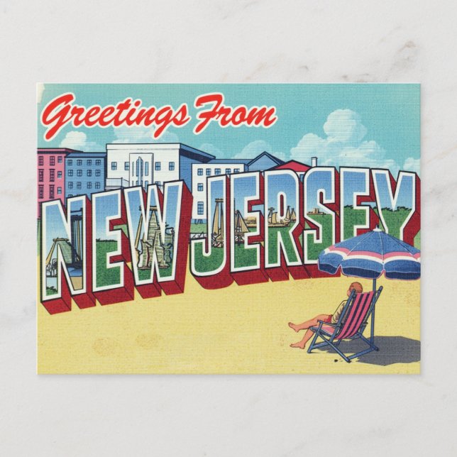 New Jersey strand Vykort (Framsida)