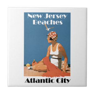 New jersey stränder ~ Atlantic City Kakelplatta