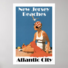 New jersey stränder ~ Atlantic City Poster
