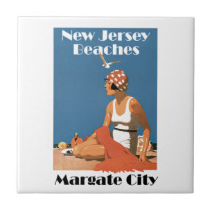 New jersey stränder ~ Margate Kakelplatta