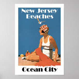 New jersey stränder ~ Ocean City Poster