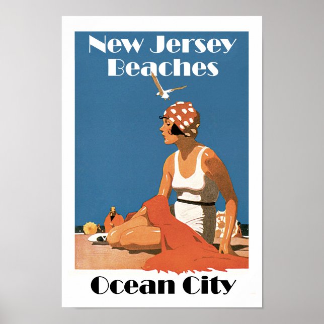 New jersey stränder ~ Ocean City Poster (Framsidan)
