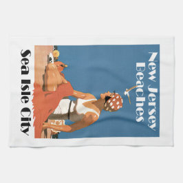 New jersey-stränder ~ Sea Isle City Kökshandduk